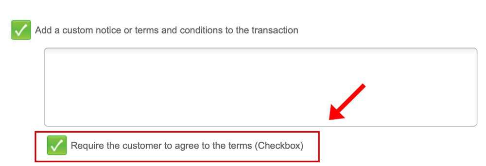 Users can require guests to accept their terms by clicking the box shown in this image.