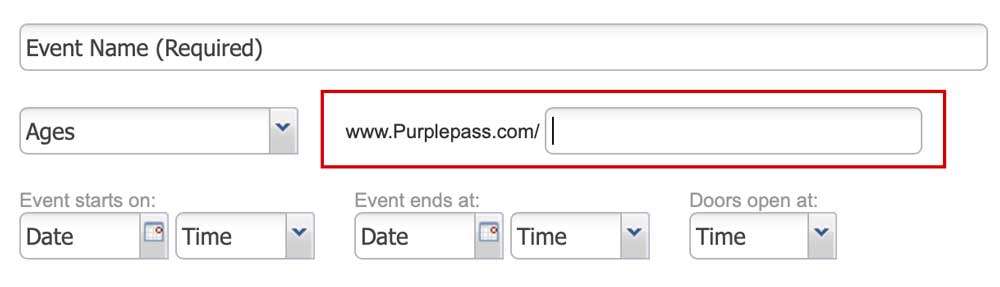 This where you go if you want to reuse your event's URL