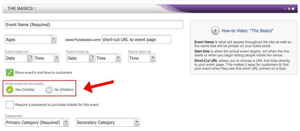 This is where you can select if the event is visible. 