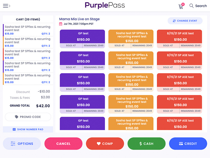 POS mode using Purplepass