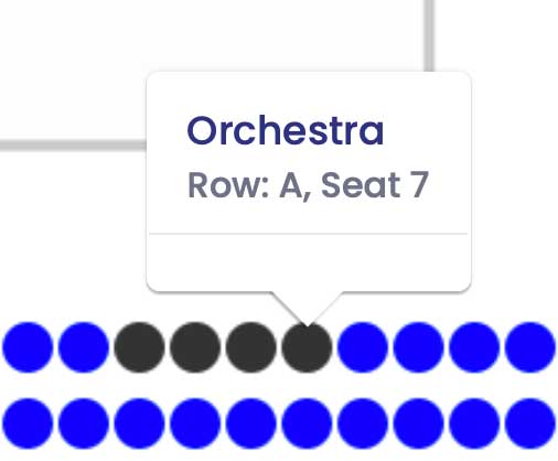 Selecting seats in the map manager